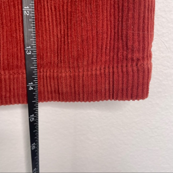 Forever 21 Skirt Womens Size Small Red Orange Corduroy Zip Up Retro Style Short - Picture 6 of 8